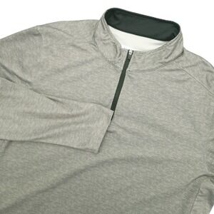 Chubbies Pullover Mens Large Gray 1/4 Zip Long Sleeve Pockets Athletic Top